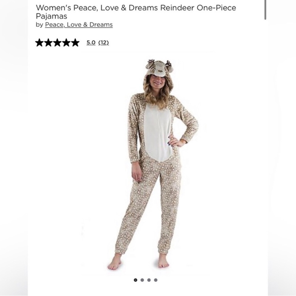 Peace Love & Dreams Reindeer Onesie S